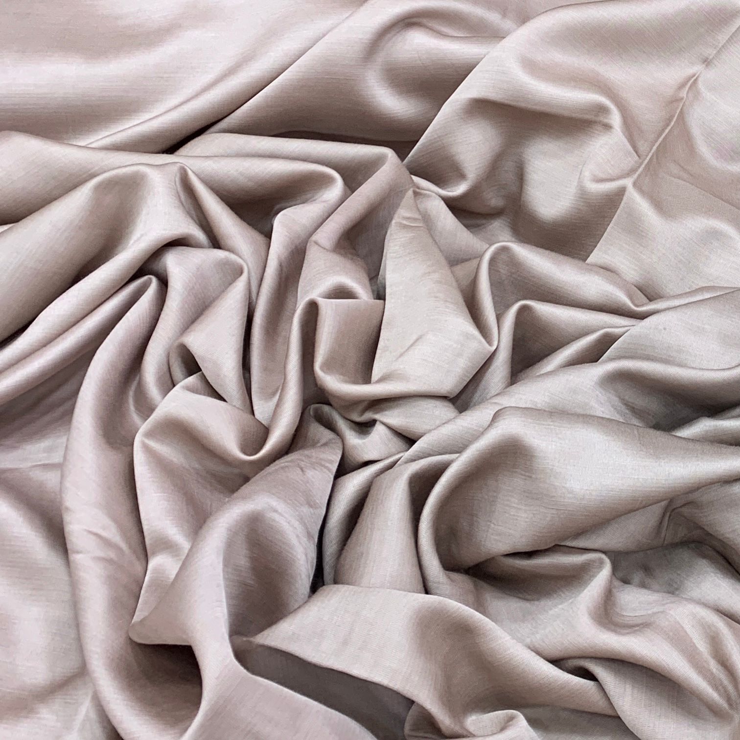 Mude Plain Satin Linen Fabric