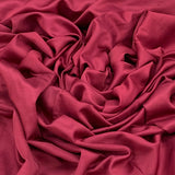 Dark Maroon Plain Satin Linen Fabric