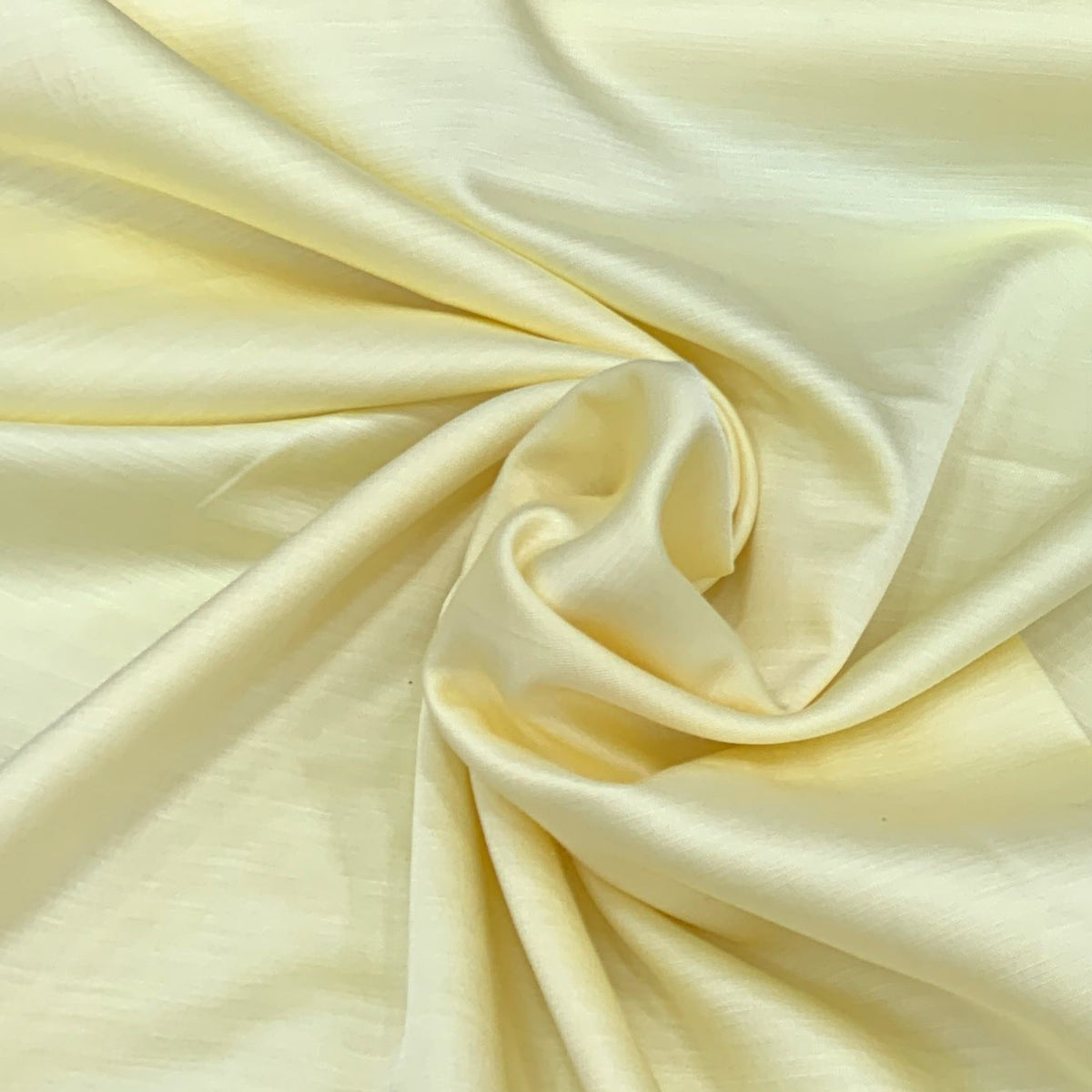 Lemon Yellow Plain Satin Linen Fabric