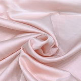 Light Pink Plain Satin Linen Fabric