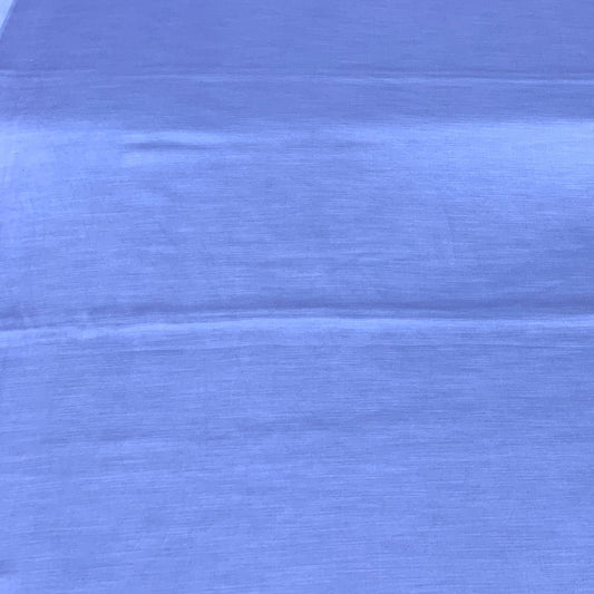 Ink Blue Plain Satin Linen Fabric