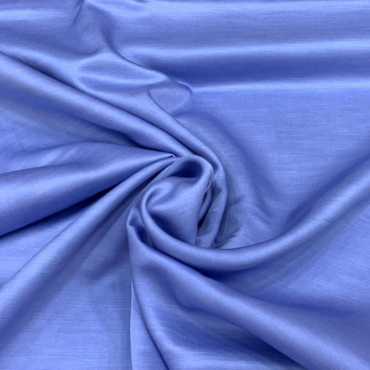 Ink Blue Plain Satin Linen Fabric