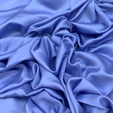 Ink Blue Plain Satin Linen Fabric