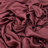 Chocolate Brown Plain Satin Linen Fabric