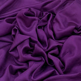 Dark Purple Plain Satin Linen Fabric