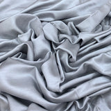 Steal Grey Plain Satin Linen Fabric