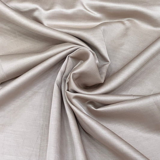 Pastle Beige Plain Satin Linen Fabric