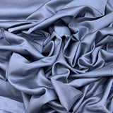 Dark Grey Plain Satin Linen Fabric