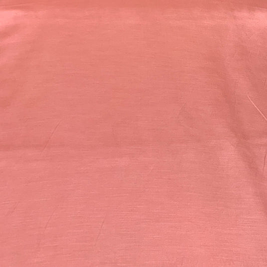 Pastle Peach Plain Satin Linen Fabric