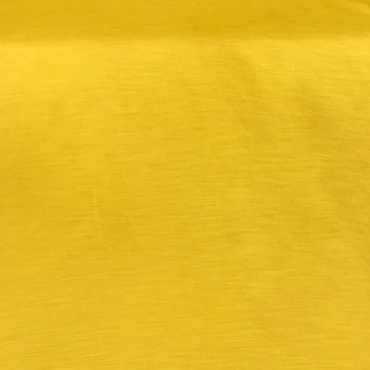 Dark Yellow Plain Satin Linen Fabric