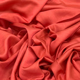 Rust Plain Satin Linen Fabric