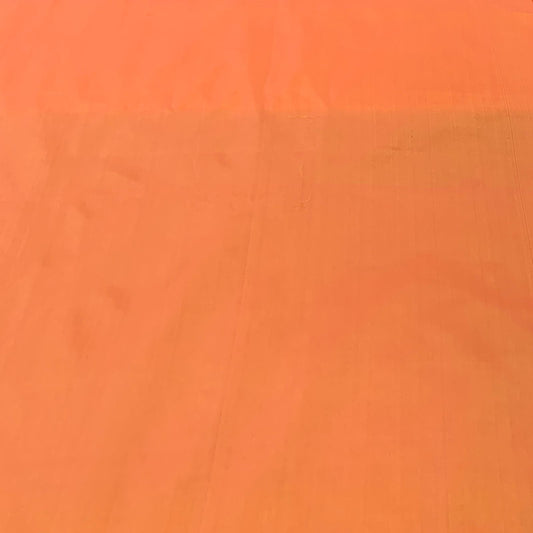 Two Tone Light Orange Plain Pure Silk Fabric