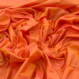 Two Tone Light Orange Plain Pure Silk Fabric