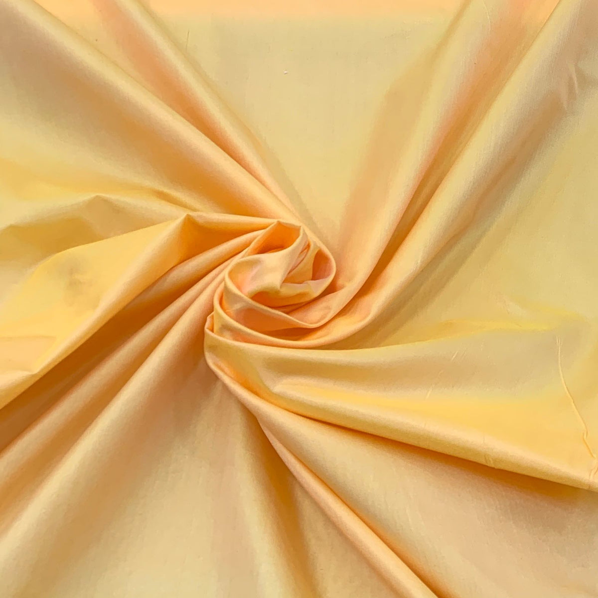 Light Yellow Plain Pure Silk Fabric