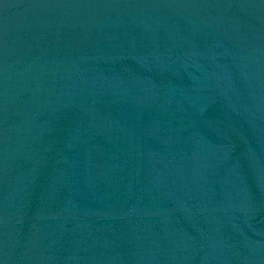 Bottle Green Plain Pure Silk Fabric