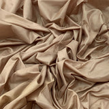 Chikoo Gold Plain Pure Silk Fabric