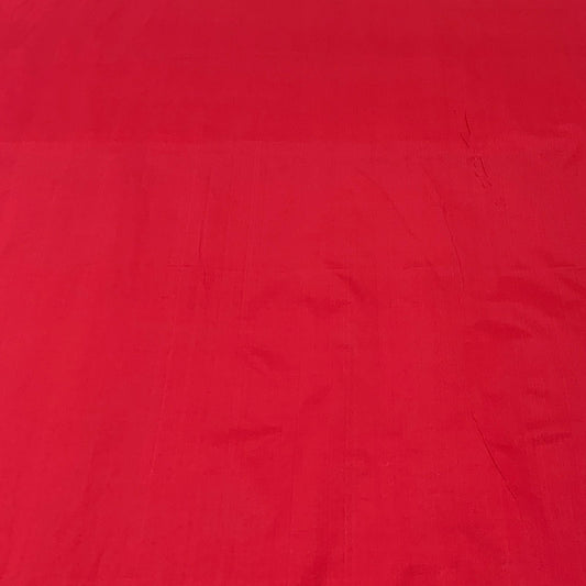 Blood Red Plain Pure Silk Fabric