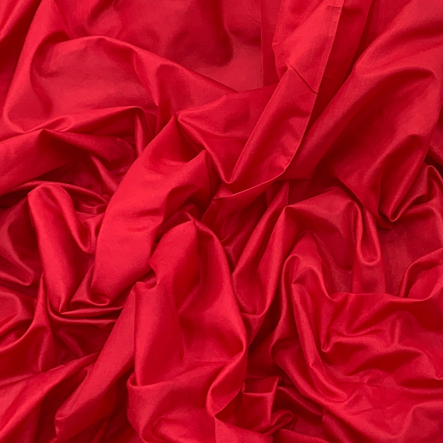 Blood Red Plain Pure Silk Fabric