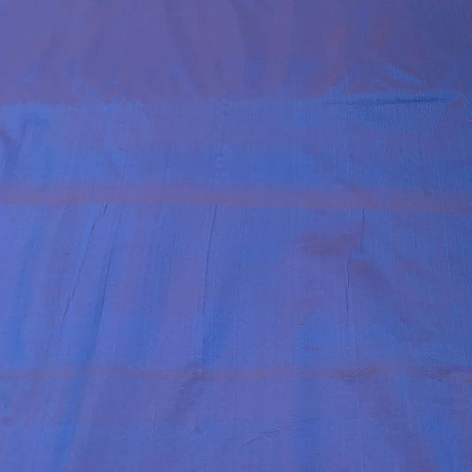 Two Tone Blue Plain Pure Silk Fabric