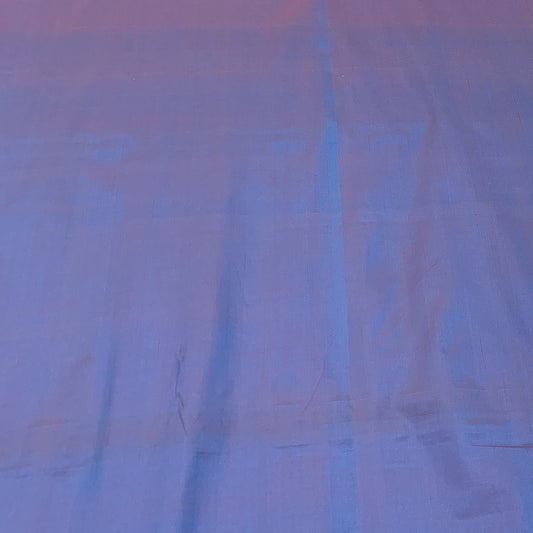 Two Tone Berry Blue Plain Pure Silk Fabric