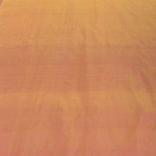 Two Tone Gold Plain Pure Silk Fabric