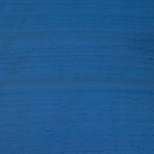 Teal Blue Plain Raw Silk Fabric