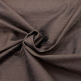 Chocolate Brown Plain Raw Silk Fabric