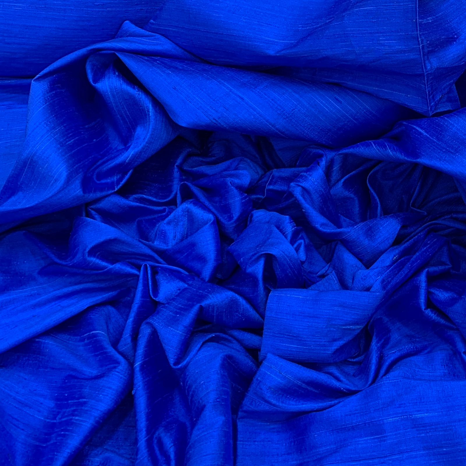 Royal Blue Plain Raw Silk Fabric