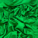 Emerald Green Plain Raw Silk Fabric