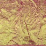 Gold Pink Plain Raw Silk Fabric