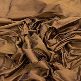 Bronze Brown Plain Raw Silk Fabric