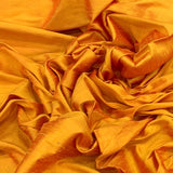 Mango Yellow Plain Raw Silk Fabric