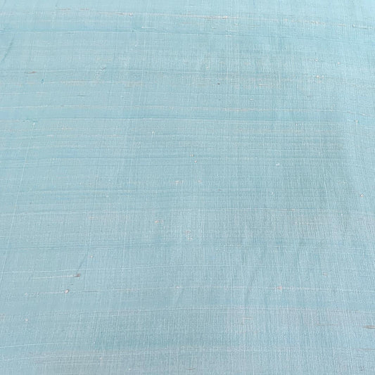 Light Blue Plain Raw Silk Fabric