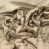 Dull Gold Plain Raw Silk Fabric