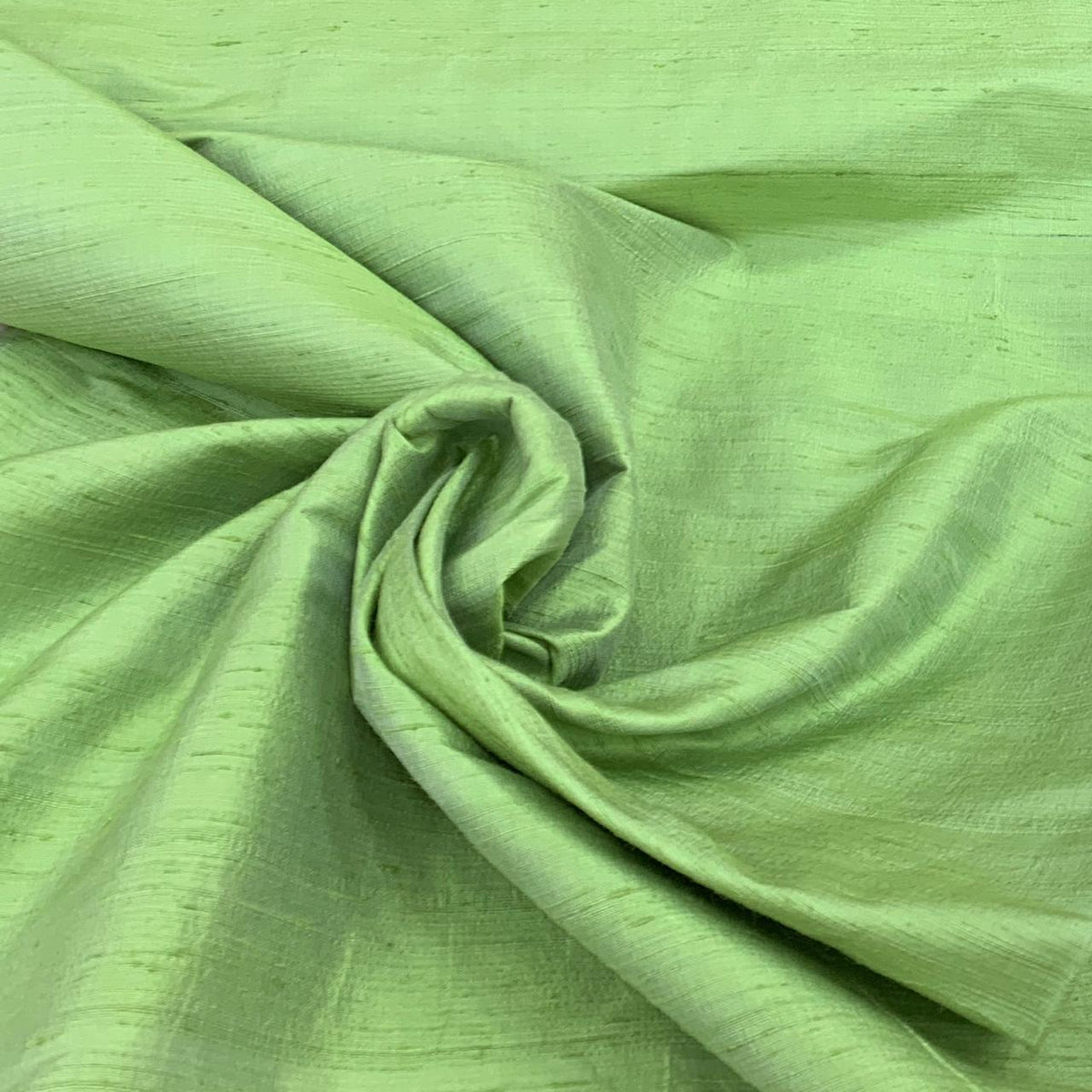 Mint Green Plain Raw Silk Fabric