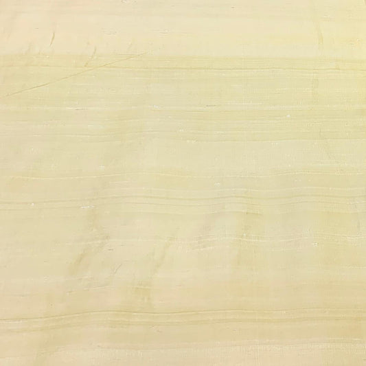 Light Yellow Plain Raw Silk Fabric