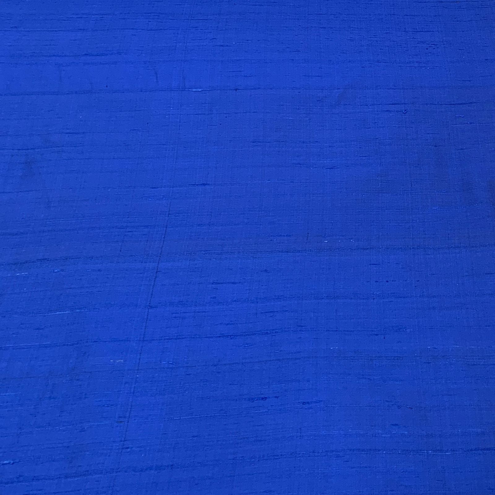 Saphire Blue Plain Raw Silk Fabric