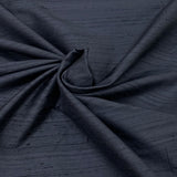 Black Plain Raw Silk Fabric