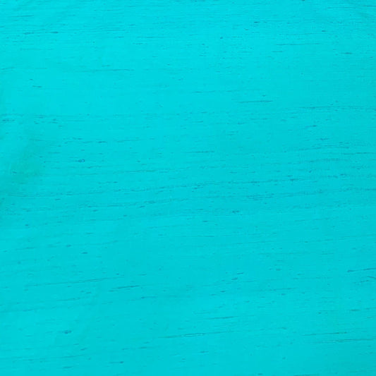 Turquoise Green Plain Raw Silk Fabric