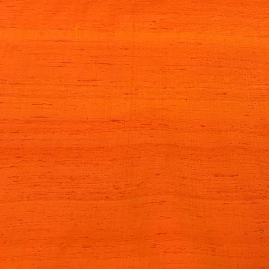 Dark Orange Plain Raw Silk Fabric