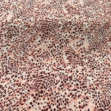 Beige Animal Print Crepe Fabric