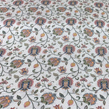 Linen Satin Printed Fabric