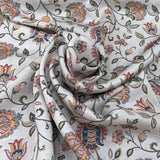 Linen Satin Printed Fabric