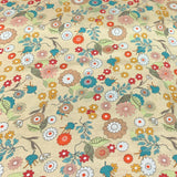 Linen Satin Printed Fabric