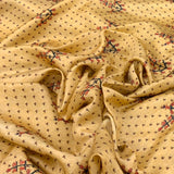 Linen Satin Printed Fabric