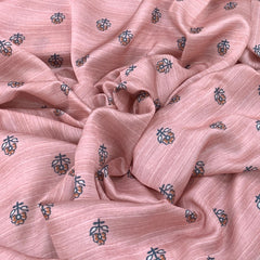 Linen Satin Printed Fabric