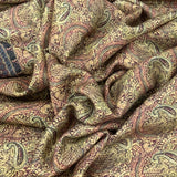 Linen Satin Printed Fabric