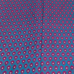 Peacock Blue Silk Brocade