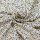 Slub Silk Embroidery Fabric