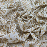 Slub Silk Embroidery Fabric